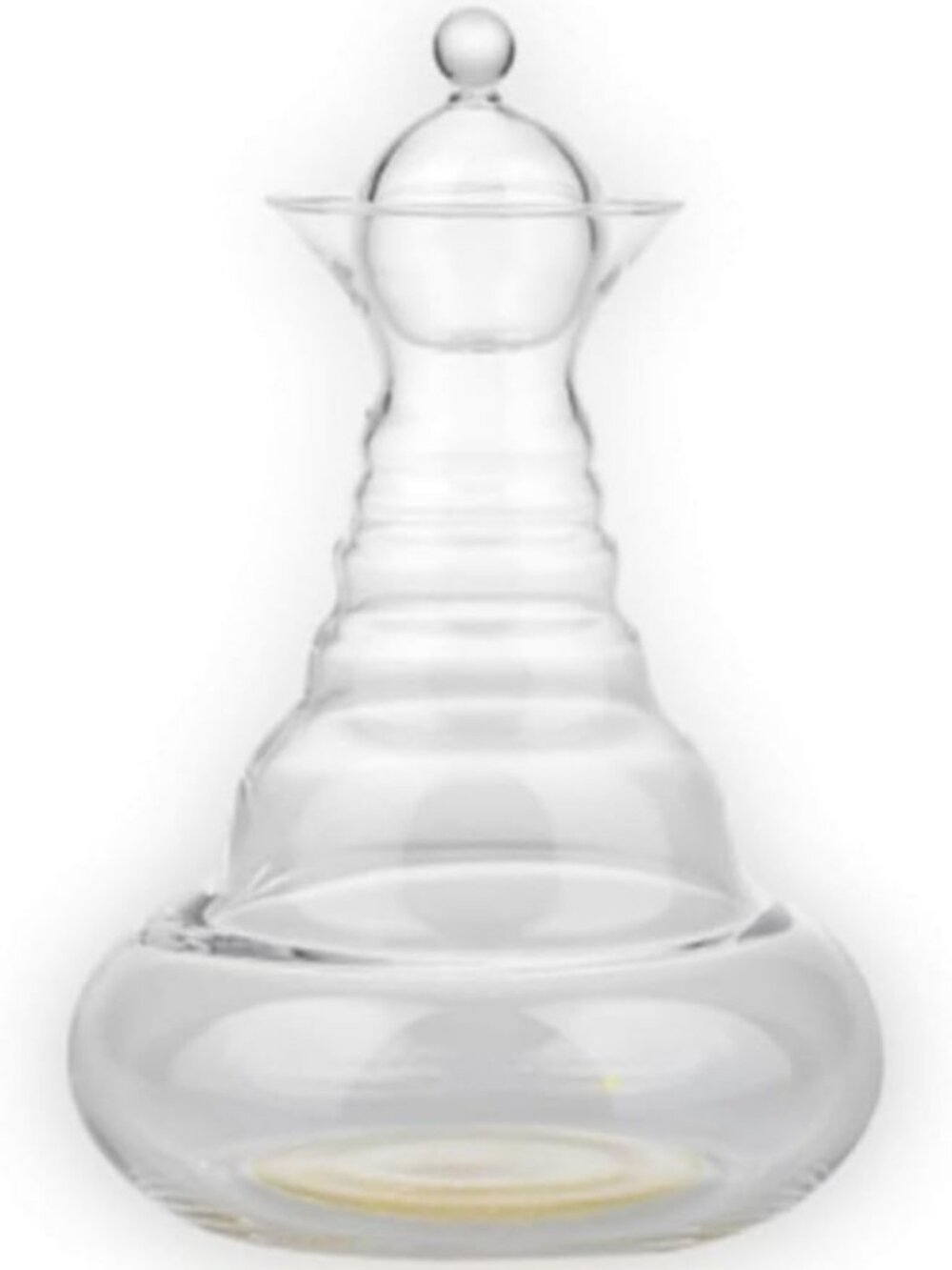 Elegant Gold Glass Decanter - 28 cm Transparent Design for Wine & Spirits